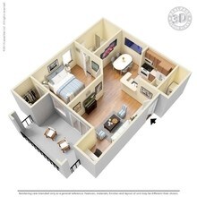1 Bed 1 Bath 774 SqFt (648 Net) 1031 floor plan